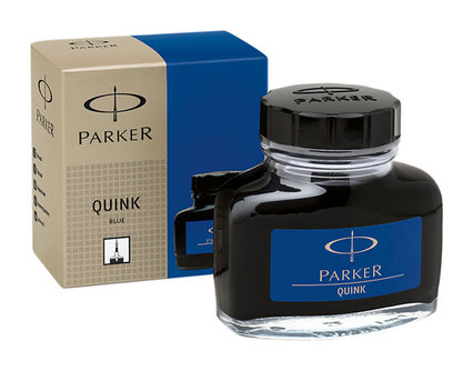 Флакон чернил для перьевой ручки. Для использования в перьевых ручках Паркер, чернила синего цвета. 12 штук в упаковке.